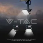 V-TAC VT-10311 30W LED Соларен Прожектор LiFePo Батерия 3.7V Черен 6000K