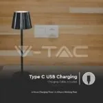 V-TAC VT-10325 1.5W LED Настолна Лампа Черна 3in1
