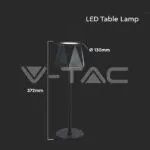 V-TAC VT-10330 1.5W LED Настолна Лампа Черна 3in1