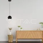 V-TAC VT-10341 5W LED Висяща Лампа Черно Тяло 3000K