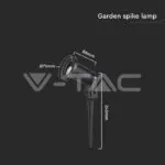 V-TAC VT-10372 Колче За Земя Алуминий Черно GU10 IP65 (88*75*245мм)