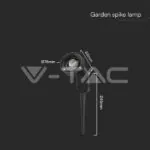 V-TAC VT-10373 Колче За Земя Алуминий Черно GU10 IP65 (105*75*245мм)