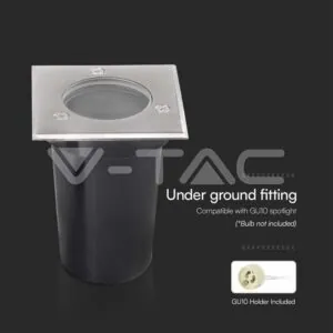 V-TAC VT-10375 GU10 Корпус За Вграждане В Земя Квадрат