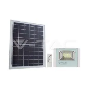V-TAC VT-10405 12W LED Соларен Прожектор 6000К Бяло Тяло