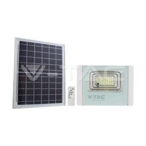 V-TAC VT-10408 20W LED Соларен Прожектор 4000К Бяло Тяло