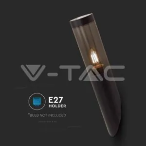 V-TAC VT-10470 Градинска Стенна Лампа E27 Черно Тяло IP44