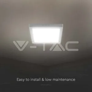 V-TAC VT-10498 18W LED Backlit Панел Външен Квадрат 3000К