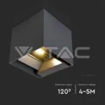V-TAC VT-11884 9W COB LED Соларна Стенна Батерия 1x2600mAh 16ч. 3000K Черно Тяло IP65