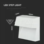 V-TAC VT-121402 3W LED   За Стъпала Бяло Тяло 3000К IP65
