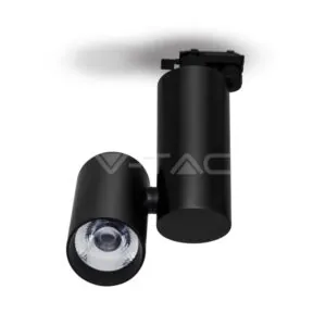 V-TAC VT-1297 30W LED Прожектор Релсов Монтаж Черно Тяло Бяла Светлина