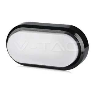V-TAC VT-1308 8W Плафониера Правоъгълен Овал Черно Тяло Топло Бяла Светлина IP54