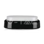 V-TAC VT-1310 8W Плафониера Правоъгълен Овал Черно Тяло Бяла Светлина IP54