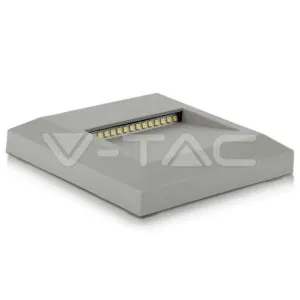 V-TAC VT-1324 2W LED   за Стъпала Сиво Тяло Квадрат Неутрално Бяла Светлина