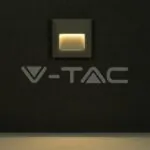 V-TAC VT-1324 2W LED   за Стъпала Сиво Тяло Квадрат Неутрално Бяла Светлина