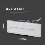V-TAC VT-1327 3W LED   за Стъпала Бяло Тяло Топло Бяла Светлина
