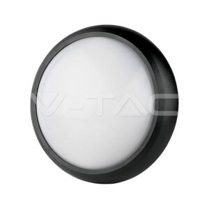V-TAC VT-1349 12W Плафониера Черно Тяло Топло Бяла Светлина IP65