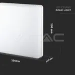 V-TAC VT-55679 15W LED Плафон SAMSUNG Чип Frameless Квадрат 4000K IP44 100lm/W