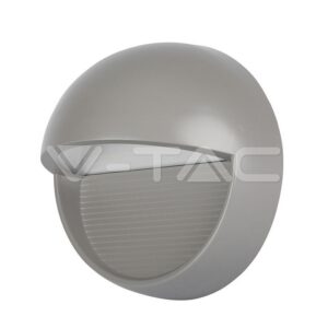 V-TAC VT-1406 3W LED   за Стъпала Сиво Тяло Кръг Топло Бяла Светлина