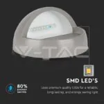V-TAC VT-1407 3W LED   за Стъпала Сиво Тяло Кръг Неутрално Бяла Светлина