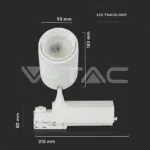 V-TAC VT-1458 35W Релсов Прожектор Бяло Тяло Blue Tooth 3 в 1