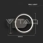 V-TAC VT-14980 LED Осветител 14W Хотел Аплик Черен 4000K