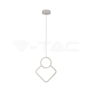 V-TAC VT-15000 LED Осветител 12W Висящ Геометрик 280 x 1800мм Бял 3000К