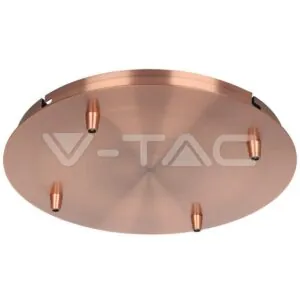 V-TAC VT-15352 Основа Стомана D300*H25mm 5 Отвора Бял Мат