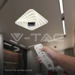 V-TAC VT-15356 150W LED Осветител За Таван (50*50*7CM) CCT: 3000K+6000K Димираща + Дистанционно
