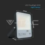 V-TAC VT-20170 30W LED Прожектор Със Светлинен Сензор SAMSUNG Чип Черно Тяло 4000K 100 lm/W