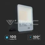 V-TAC VT-20175 100W LED Прожектор Със Светлинен Сензор SAMSUNG Чип Черно Тяло 3000K 100 lm/W