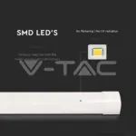 V-TAC VT-20363 30W LED Линейно Тяло SAMSUNG Чип 120см Пластик Бърза Връзка + Кабел 4000K 155 lm/W