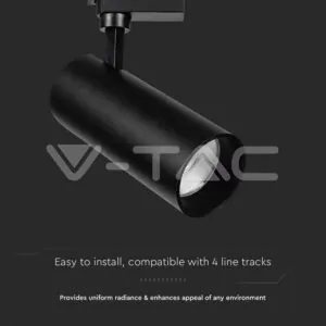 V-TAC VT-20486 35W LED Прожектор Релсов Монтаж SAMSUNG CHIP Черен 4000K