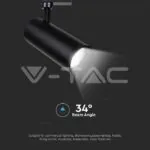 V-TAC VT-20486 35W LED Прожектор Релсов Монтаж SAMSUNG CHIP Черен 4000K
