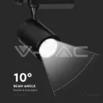 V-TAC VT-211286 35W LED Прожектор Релсов Монтаж Черно Тяло 4000K