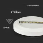 V-TAC VT-211314 2W LED   за Стъпала Бяло Тяло Кръг 4000К