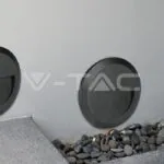 V-TAC VT-211317 2W LED   за Стъпала Черно Тяло Кръг 3000К