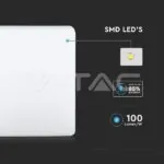 V-TAC VT-2113909 15W LED Плаофн SAMSUNG Чип Frameless Квадрат 3000K IP44 120lm/W