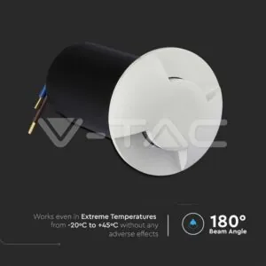 V-TAC VT-211465 1W LED Осветител за Стъпала Бял Двупосочен 3000К