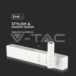 V-TAC VT-211488 3+6W LED Стенна Лампа За Стена Бяла 3000K