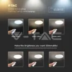 V-TAC VT-2114931 20W-40W-20W LED Плафон С Дистанционно 3в1 Диаманд Ф350