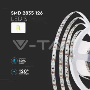 V-TAC VT-212593 LED Лента SMD2835 126 LEDs 24V IP20 3000K 137 lm/W