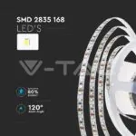 V-TAC VT-212596 LED Лента SMD2835 168 LEDs 24V IP20 3000K 140 lm/W