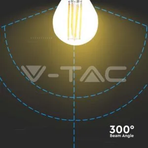 V-TAC VT-212843 LED Крушка 6W Filament E27 G45 4000К