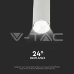 V-TAC VT-21356 15W LED Прожектор Релсов Монтаж SAMSUNG Чип Бял 3000K