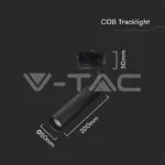 V-TAC VT-21360 15W LED Прожектор Релсов Монтаж SAMSUNG Чип Черен 4000K