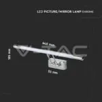 V-TAC VT-213982 12W LED Лампа за Картина Хром 3000К ф640