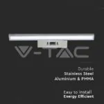 V-TAC VT-213984 8W LED Лампа за Картина Подвижна Хром ф455 3000К