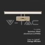 V-TAC VT-213901 8W LED Лампа за Картина Подвижна Златна ф455 4000К