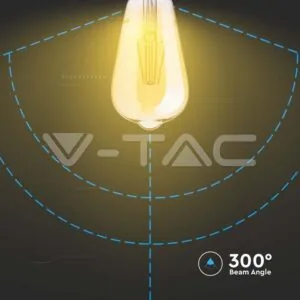 V-TAC VT-214362 LED Крушка 6W Filament E27 ST64 Амбър 2200K