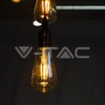 V-TAC VT-214362 LED Крушка 6W Filament E27 ST64 Амбър 2200K